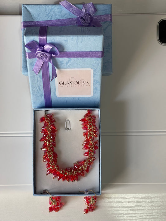 Set of Fashion Necklace and Earrings